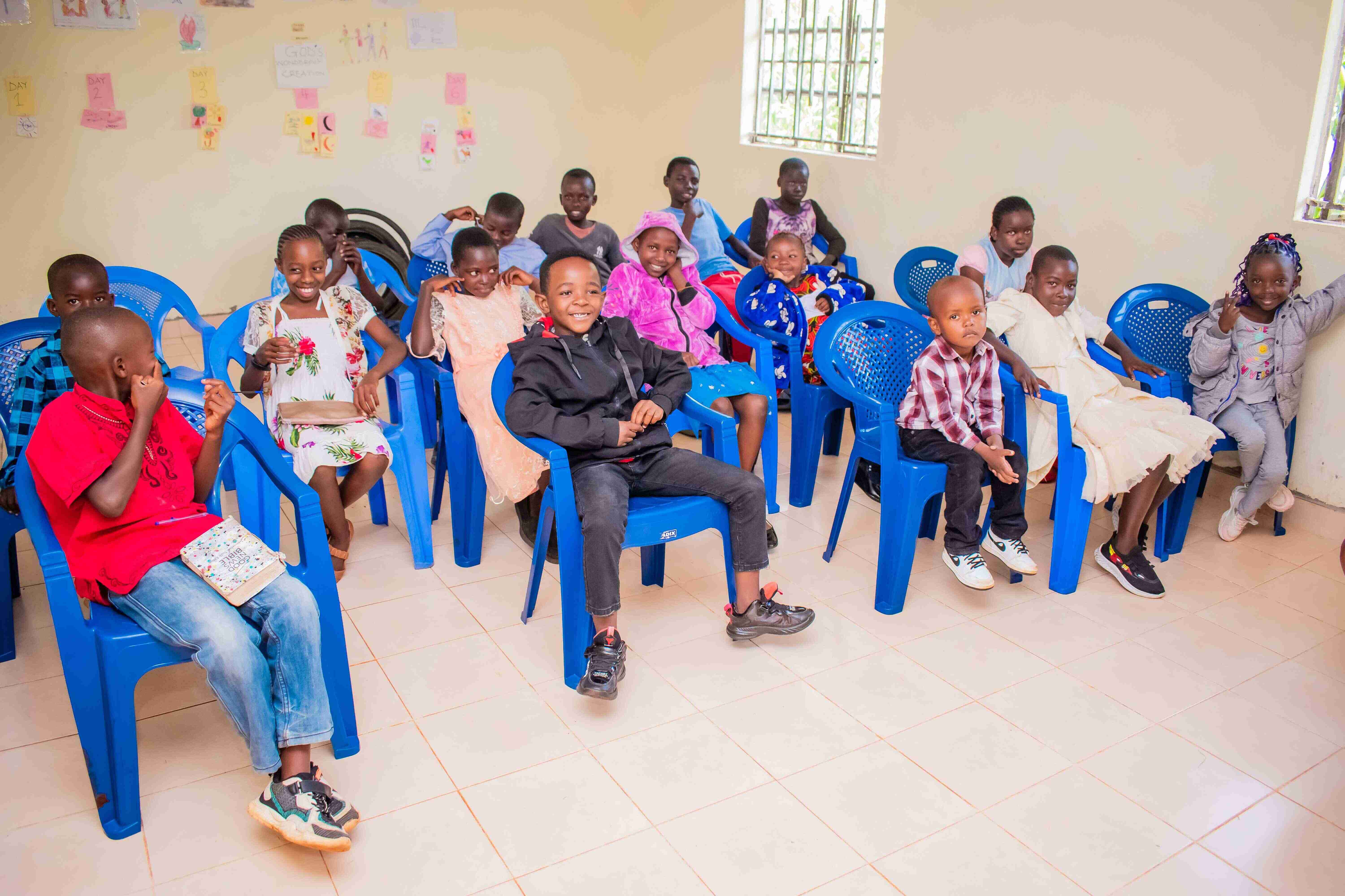 Children gathered in a church learning setting